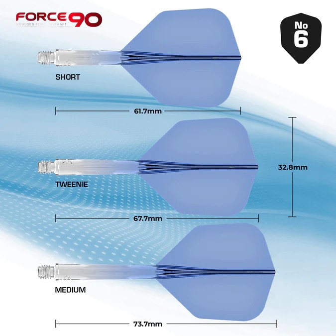 Force 90 Blue No.6 Size Guide