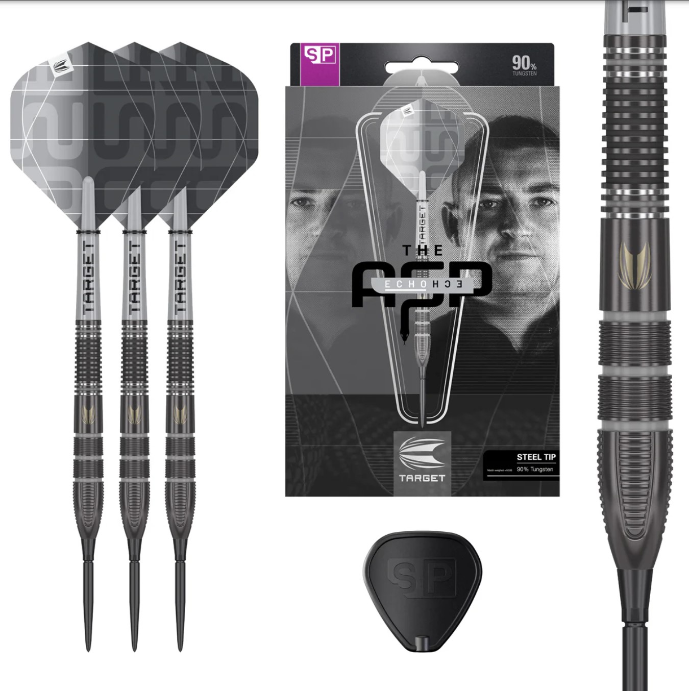 Nathan Aspinall X Echo Black - 90% Tungsten Swiss Point Darts